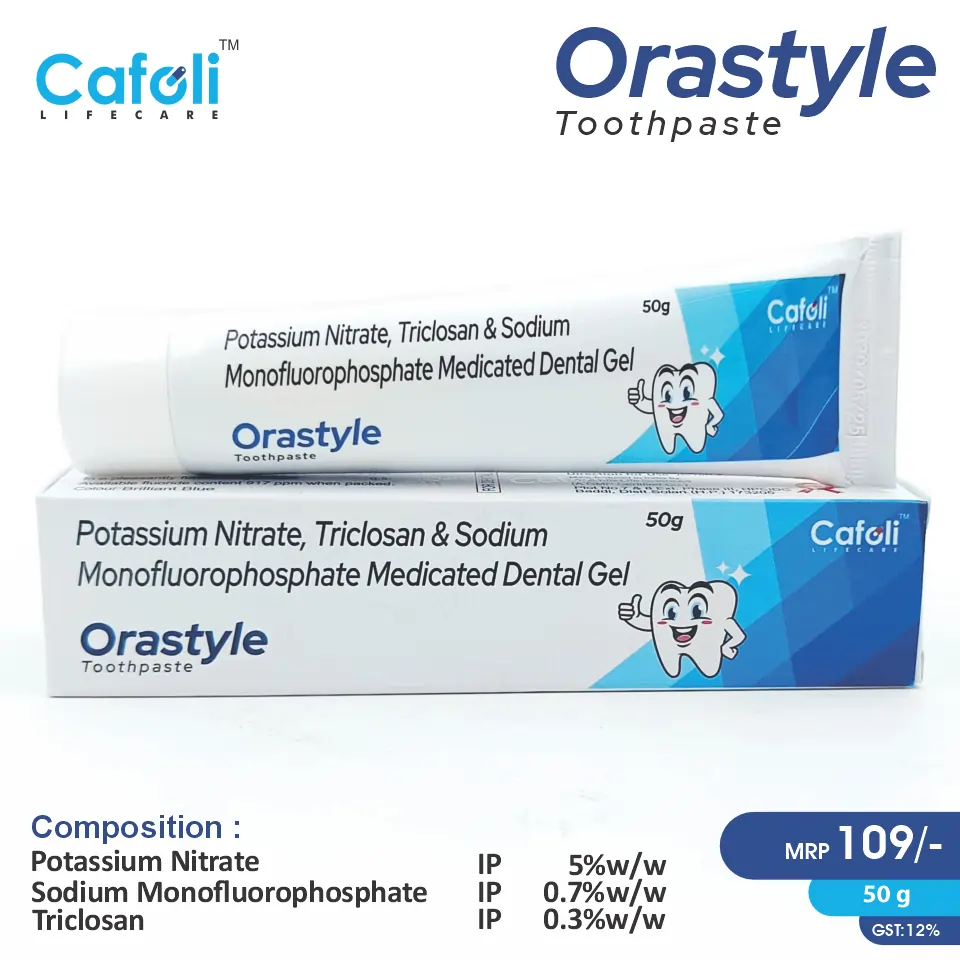 Potassium Nitrate + Sodium Monofluorophosphate + Triclosan  at the best price in PCD Pharma Franchise for Dental Care and Antimicrobial Protection.